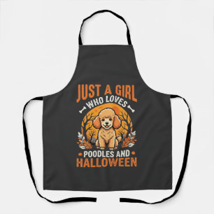Delantal Diseño de chica amante de perros caniches de Hallo