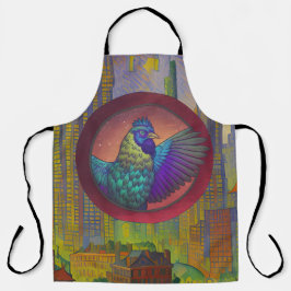 Delantal diseño de círculo de pollo