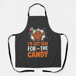 Delantal Diseño de cita de monstruo de dulces de Halloween