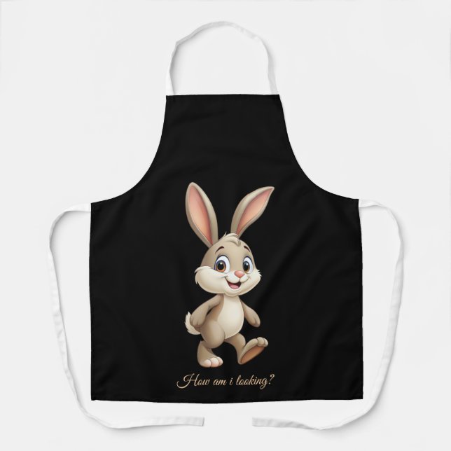 Delantal Diseño de conejo personalizado Apron Cute Bunny (Anverso)