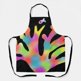 Delantal diseño de coral neón