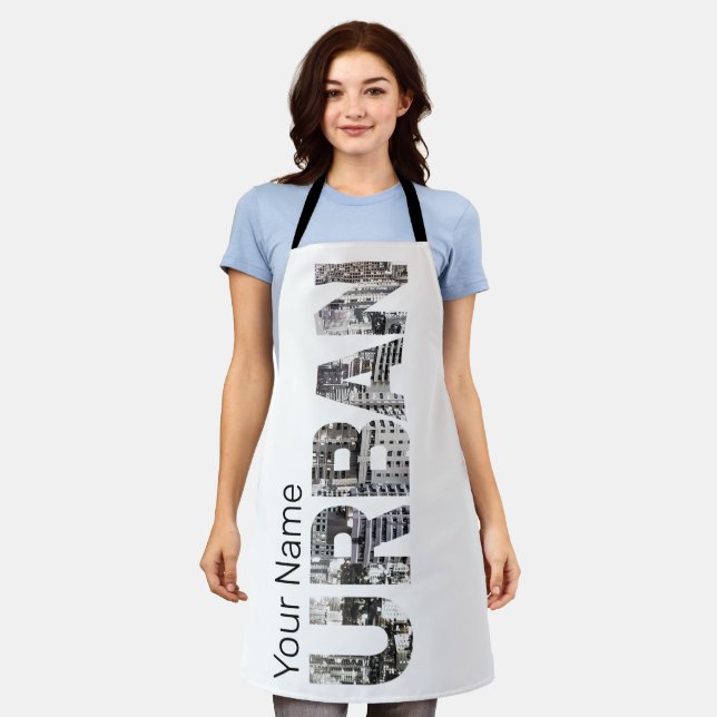 Delantal Diseño de cosecha de capital urbano en urbanizació (Gastado)