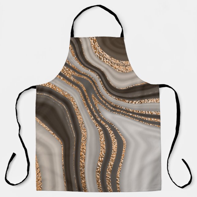 Delantal Diseño de cosecha de oro marrón (Anverso)