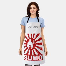Delantal Diseño de cosecha japonesa de sumo retro