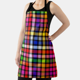 Delantal Diseño de Cuadro Escocés de Cuadros de Twill de Co