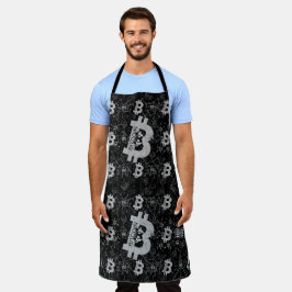 Delantal Diseño de dinero Bitcoin Digital Criptocurrency
