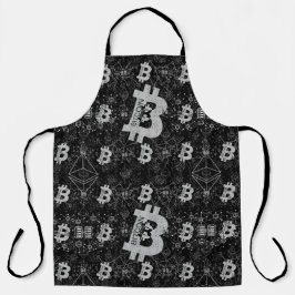 Delantal Diseño de dinero Bitcoin Digital Criptocurrency