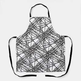 Delantal Diseño de efectos de malla de línea negra