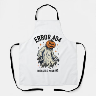 Delantal Diseño de error de fantasma de calabaza de disfraz