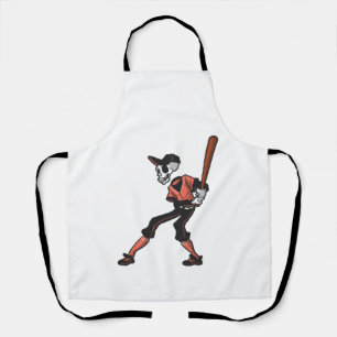 Delantal diseño de esqueleto de béisbol para jugadores de b