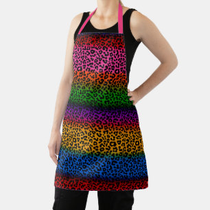 Delantal Diseño de estampado de animal de leopardo colorido