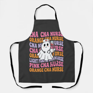 Delantal Diseño de fantasma de enfermera CNA de Halloween