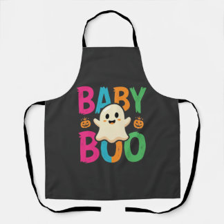 Delantal Diseño de fantasma de Halloween Baby Boo_1