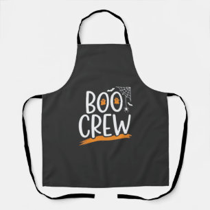 Delantal Diseño de fantasma de Halloween Boo Crew_1