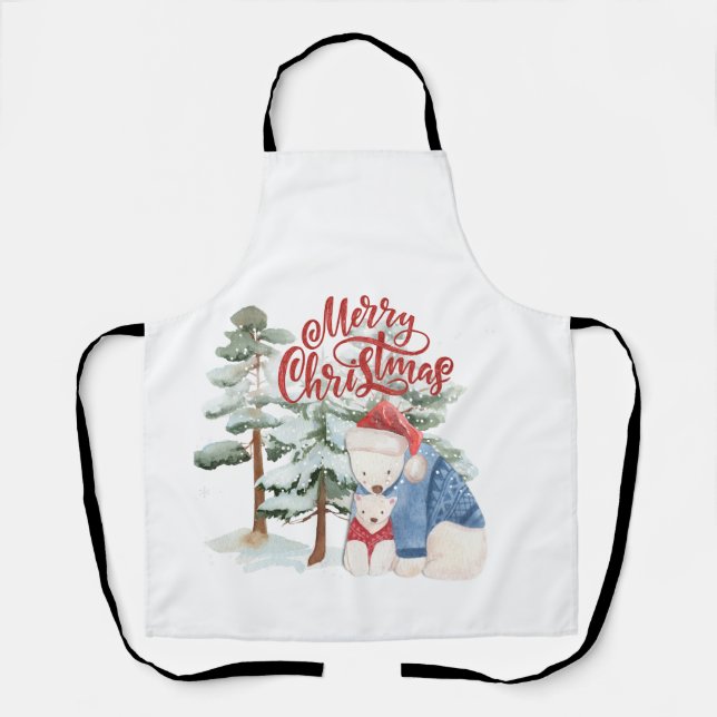 Delantal Diseño de ferias navideñas adorables (Anverso)