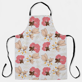DELANTAL DISEÑO DE FLORES