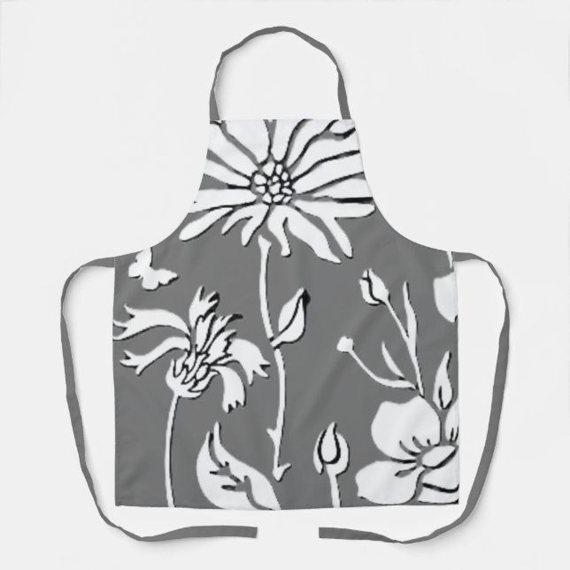 Delantal DISEÑO DE FLORES DE Apron DE COOKERY APRON (Anverso)