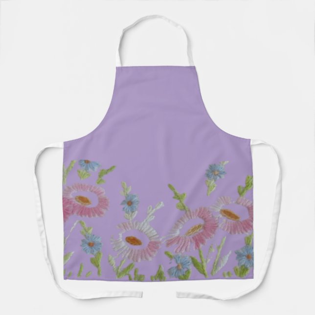 DELANTAL DISEÑO DE FLORES DE COOKERY APRON (Anverso)