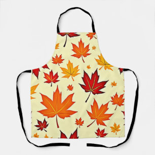 Delantal Diseño de follaje de otoño sin costuras