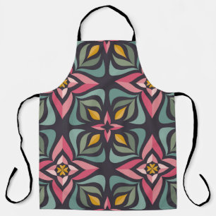 Delantal Diseño de fondo - flores y hojas. Nacimiento natur
