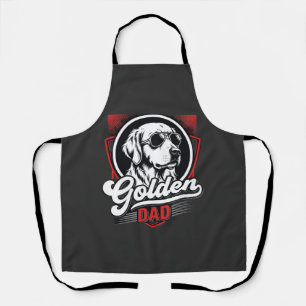 Delantal Diseño de gafas de sol Golden Dad Golden Retriever