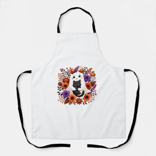 Delantal Diseño de gatos fantasma de Halloween