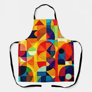 Delantal Diseño de geometría de color Bauhaus