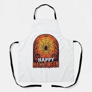 Delantal Diseño de grabado vintage de telaraña de Halloween