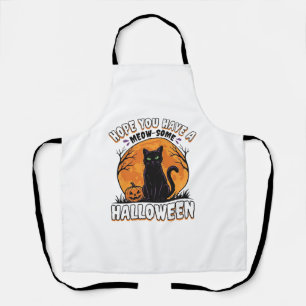 Delantal Diseño de grabado vintage Meow-Some de gato de Hal