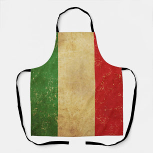 Delantal Diseño de Grunge de la bandera italiana