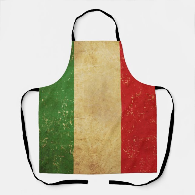 Delantal Diseño de Grunge de la bandera italiana (Anverso)