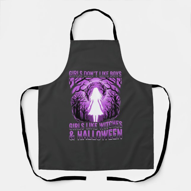 Delantal Diseño de Halloween Chicas como Brujas (Anverso)