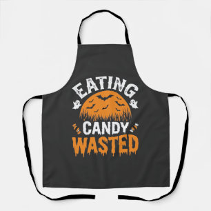 Delantal Diseño de Halloween de comer dulces desperdiciados