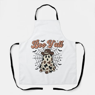 Delantal Diseño de Halloween de fantasma occidental Boo Yal