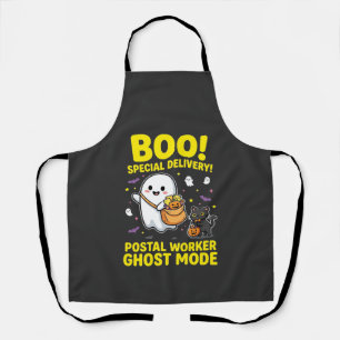 Delantal Diseño de Halloween del modo fantasma del trabajad