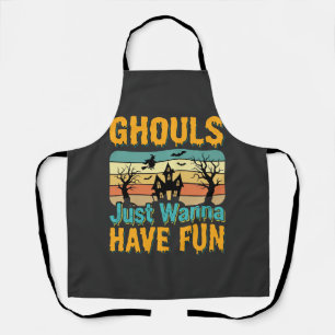 Delantal Diseño de Halloween Los Ghouls Solo Quieren Divert