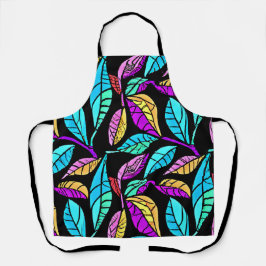 Delantal Diseño de hojas de vidrio mantenidas