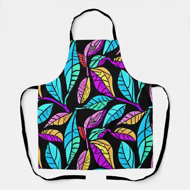 Delantal Diseño de hojas de vidrio mantenidas (Anverso)