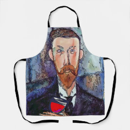 Delantal Diseño de Hombre y Vino agregar texto, Apron