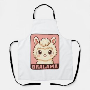 Delantal Diseño de ilustración de llama adorable