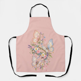 Delantal Diseño de jardín de mariposas dulces para mágico