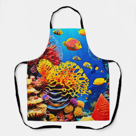 Delantal Diseño de jardines de coral subacuáticos