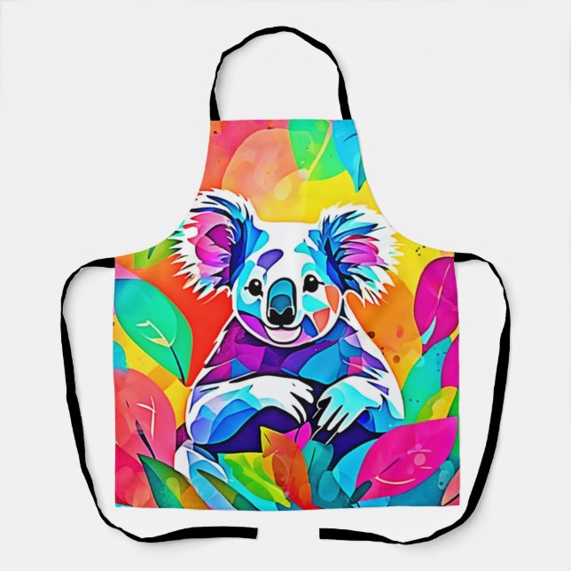 Delantal Diseño de Koala Abstracto (Anverso)