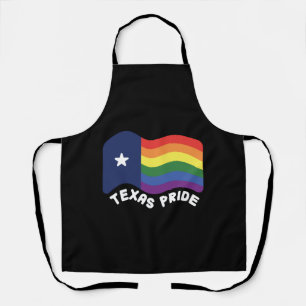 Delantal Diseño de la bandera arcoiris en Texas para person