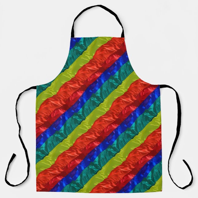 Delantal Diseño de la bandera arcoíris gay gay LGBT (Anverso)