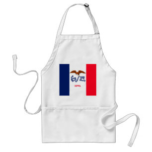 Delantal Diseño de la bandera del estado de Iowa