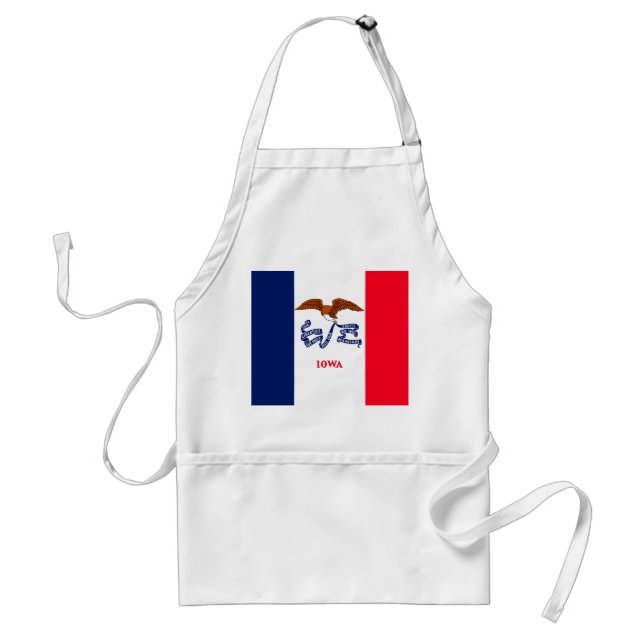 Delantal Diseño de la bandera del estado de Iowa (Frente)