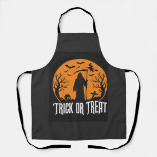 Delantal Diseño de la Parca para Halloween Truco o Trato_1