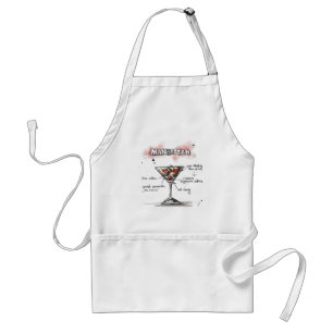 Delantal Diseño de la receta de la bebida de Manhattan