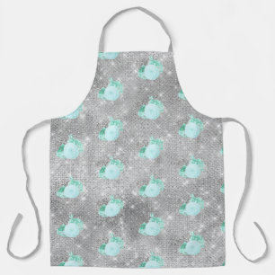 Delantal Diseño de la serie Aqua y Silver 14